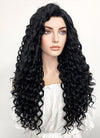 Long Spiral Black Lace Front Synthetic Hair Wig LF166