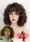 Stranger Things Nancy Wheeler Spiral Curly Brunette Lace Front Synthetic Hair Wig LF169A