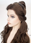 Disney Beauty and the Beast Belle Long Wavy Dark Brown Braided Lace Front Synthetic Hair Wig LF2028