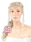 Game of Thrones Daenerys Targaryen Long Light Ash Blonde Braided Lace Front Synthetic Wig LF2037 - CosplayBuzz