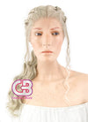 Game of Thrones Daenerys Targaryen Long Light Ash Blonde Braided Lace Front Synthetic Wig LF2037 - CosplayBuzz