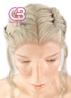 Game of Thrones Daenerys Targaryen Long Light Ash Blonde Braided Lace Front Synthetic Wig LF2037 - CosplayBuzz