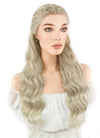 Game of Thrones Daenerys Targaryen Long Light Ash Blonde Braided Lace Front Synthetic Wig LF2039
