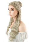 Game of Thrones Daenerys Targaryen Long Light Ash Blonde Braided Lace Front Synthetic Wig LF2039
