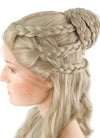 Game of Thrones Daenerys Targaryen Long Light Ash Blonde Braided Lace Front Synthetic Wig LF2039