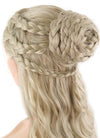 Game of Thrones Daenerys Targaryen Long Light Ash Blonde Braided Lace Front Synthetic Wig LF2039