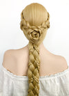 Disney Princess Tangled Rapunzel Yaki Blonde Braided Lace Front Synthetic Wig LF2086
