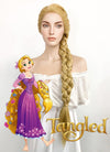 Disney Princess Tangled Rapunzel Yaki Blonde Braided Lace Front Synthetic Wig LF2086