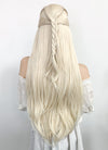 House of the Dragon Young Princess Rhaenyra Targaryen Platinum Blonde Braided Lace Front Synthetic Wig LF2109