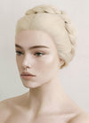 House of the Dragon Young Princess Rhaenyra Targaryen Platinum Blonde Braided Lace Front Synthetic Hair Wig LF2110