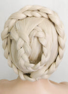 House of the Dragon Young Princess Rhaenyra Targaryen Platinum Blonde Braided Lace Front Synthetic Hair Wig LF2110