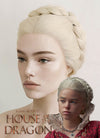 House of the Dragon Young Princess Rhaenyra Targaryen Platinum Blonde Braided Lace Front Synthetic Hair Wig LF2110