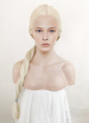 House of the Dragon Rhaenyra Targaryen Platinum Blonde Braided Lace Front Synthetic Hair Wig LF2118