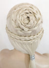 House of the Dragon Rhaenyra Targaryen Platinum Blonde Braided Lace Front Synthetic Hair Wig LF2118