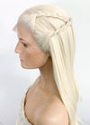 House of the Dragon Rhaenyra Targaryen Platinum Blonde Braided Lace Front Synthetic Wig LF2119