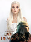 House of the Dragon Rhaenyra Targaryen Platinum Blonde Braided Lace Front Synthetic Wig LF2119