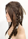 GOD OF WAR Freyan Brunette Long Wavy Braided Lace Front Synthetic Wig LF2123
