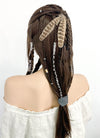 GOD OF WAR Freyan Brunette Long Wavy Braided Lace Front Synthetic Wig LF2123