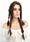 GOD OF WAR Freyan Brunette Long Wavy Braided Lace Front Synthetic Wig LF2123