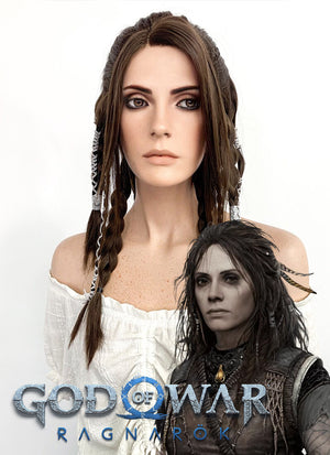 GOD OF WAR Freyan Brunette Long Wavy Braided Lace Front Synthetic Wig LF2123