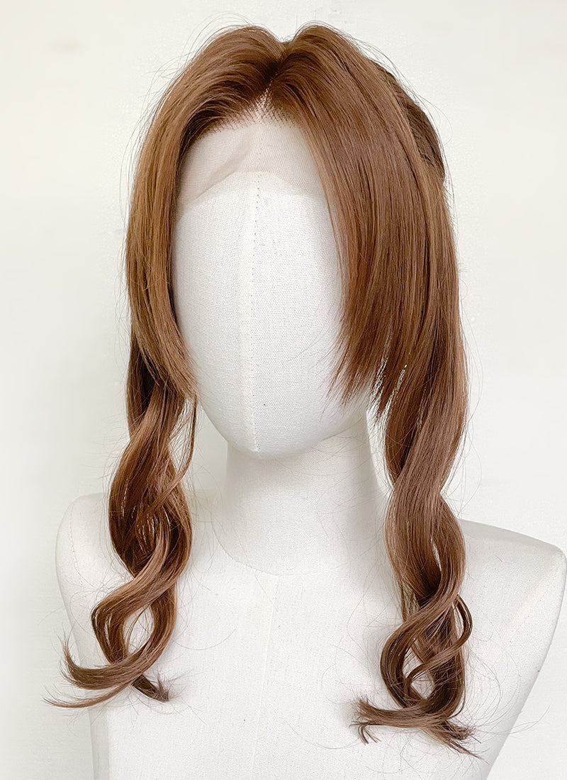 Final Fantasy Aerith Gainsborough Chestnut Brown Braided Lace Front Synthetic Wig LF2143