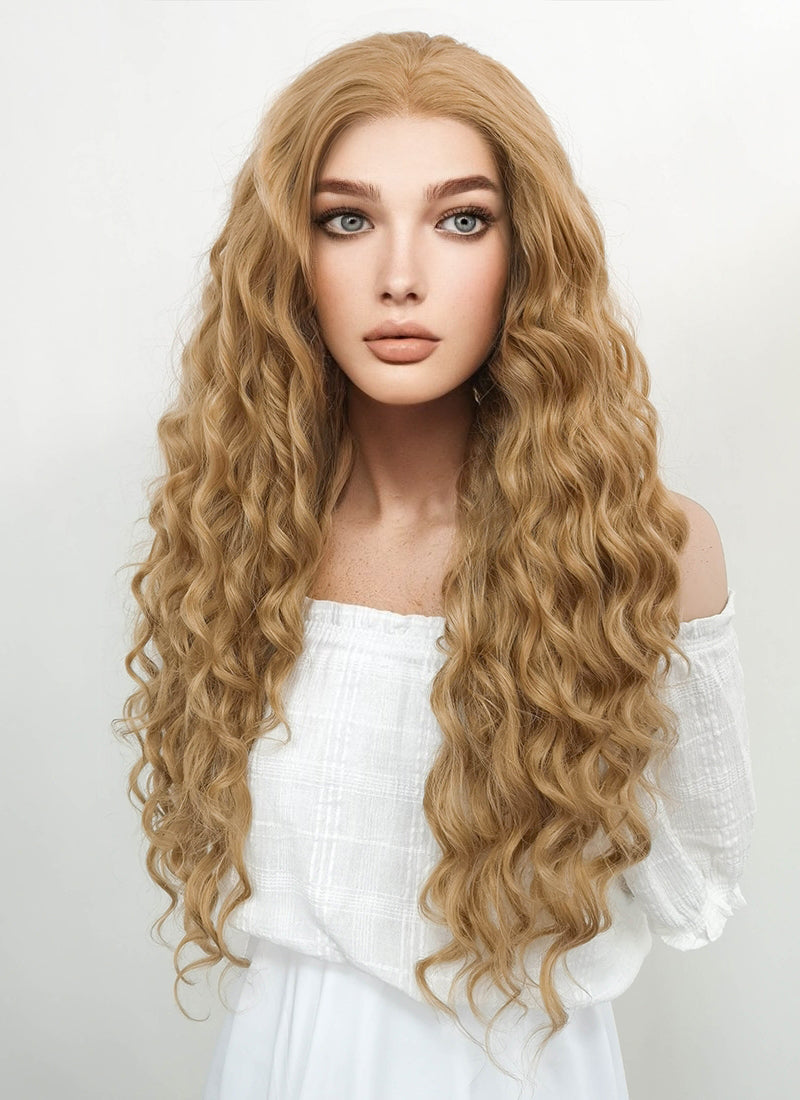 Game of Thrones Cersei Lannister Long Curly Golden Blonde Lace Front Wig LF244