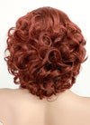 Short Wavy Reddish Brown Lace Front Synthetic Hair Wig LF253