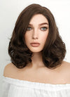 Medium Wavy Brown Lace Front Synthetic Hair Wig LF256