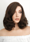 Medium Wavy Brown Lace Front Synthetic Hair Wig LF256