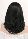 Medium Wavy Jet Black Lace Front Synthetic Hair Wig LF257 - CosplayBuzz