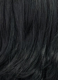 Medium Straight Jet Black Lace Front Synthetic Hair Wig LF262