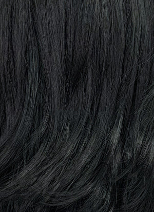 Medium Straight Jet Black Lace Front Synthetic Hair Wig LF262
