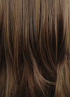 Medium Straight Dark Brown Mixed Chestnut Brown Lace Front Synthetic Hair Wig LF268