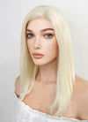 Medium Straight Light Blonde Lace Front Synthetic Hair Wig LF269