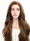 Long Wavy Mixed Brown Lace Front Synthetic Hair Wig LF321
