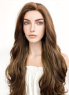 Long Wavy Mixed Brown Lace Front Synthetic Hair Wig LF321