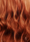 Long Wavy Reddish Orange Lace Front Synthetic Hair Wig LF3229