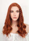 Long Wavy Reddish Orange Lace Front Synthetic Hair Wig LF3229