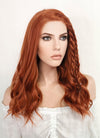 Marvel Black Widow Long Wavy Reddish Orange Lace Front Synthetic Hair Wig LF3229