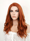 Long Wavy Reddish Orange Lace Front Synthetic Hair Wig LF3229