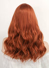 Long Wavy Reddish Orange Lace Front Synthetic Hair Wig LF3229