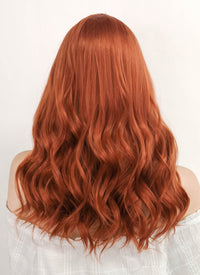 Long Wavy Reddish Orange Lace Front Synthetic Hair Wig LF3229