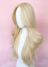 Barbie Long Wavy Light Blonde Curtain Bangs Lace Front Synthetic Hair Wig LF3299A