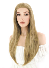 Long Straight Blonde Lace Front Synthetic Hair Wig LF331