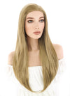 Long Straight Blonde Lace Front Synthetic Hair Wig LF331