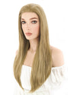 Long Straight Blonde Lace Front Synthetic Hair Wig LF331