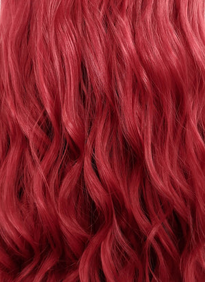 Long Wavy Red Lace Front Synthetic Fashion Wig LF355