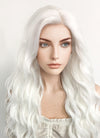 Long Wavy White Lace Front Synthetic Hair Wig LF388