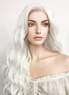 Marvel Black Cat Long Wavy White Lace Front Synthetic Hair Wig LF388