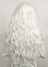 Marvel Black Cat Long Wavy White Lace Front Synthetic Hair Wig LF388